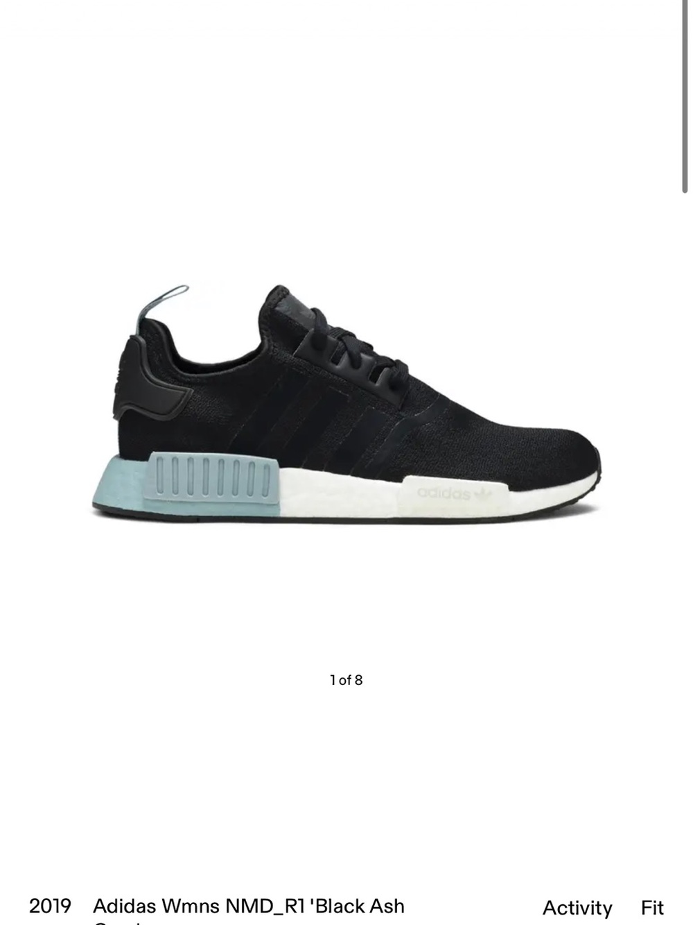 adidas Black Ash and Light Blue NMD_R1 Women's Sneaker